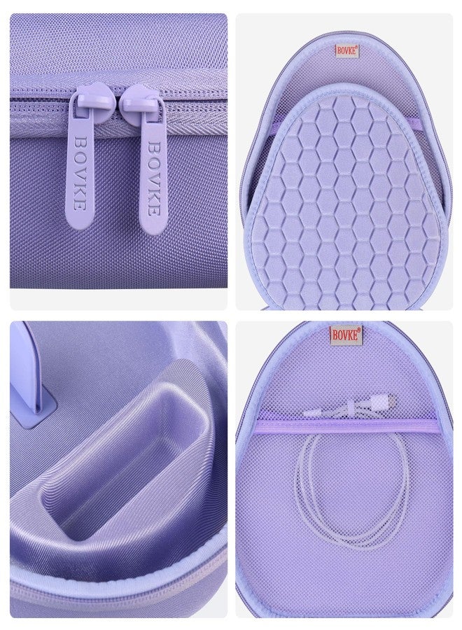 BOVKE Hard Carrying Case with Sleep Mode for Apple AirPods Max Wireless Over-Ear Headphones, AirPods Max Protective Portable Storage Bag with Mesh Pocket for Headphone Accessories, Purple - Image 5