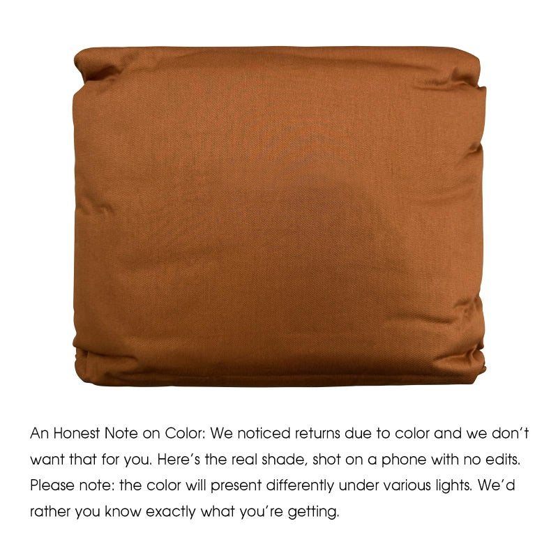 HYPREST 100% Cotton Sheets for Queen Size Bed Deep Pockets Fit 18"- 24" in Deep Mattress, Burnt Orange Hotel Luxury Soft Wrinkle Free Cooling Sheets for Queen Size Bed - Image 5