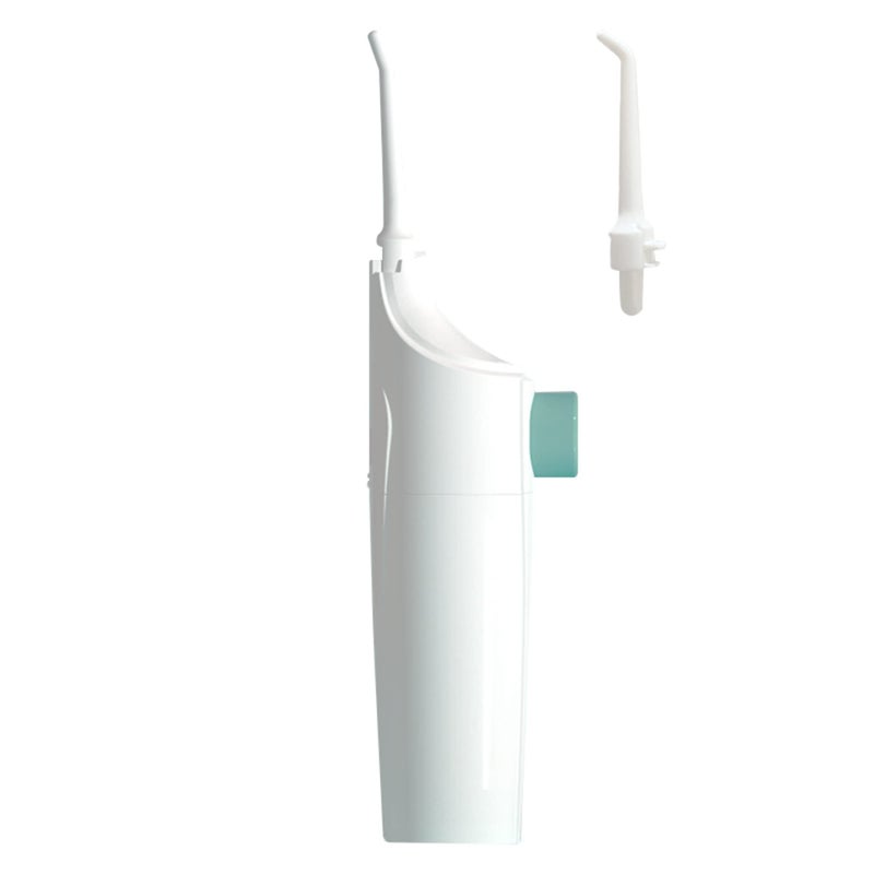 YAS Cordless Water Dental Flosser Non-Electric Simple Operation, Oral Irrigator Portable Affordable for Home & Travel, Tonsil Stone Remover Safe for Pregnant Women and Children (White) - Image 1