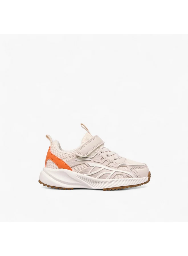 JUNIORS Boys Panelled Sneakers with Hook and Loop Closure