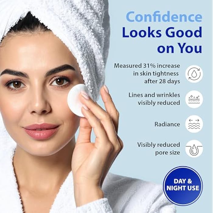 Dr. Denese SkinScience Advanced Firming Facial Pads 100 Count – Professional Exfoliator with Glycolic Acid, Peptides and Aloe for Smooth Radiant Skin, Refined Pores – Dermatologist Tested Cruelty Free - Image 2