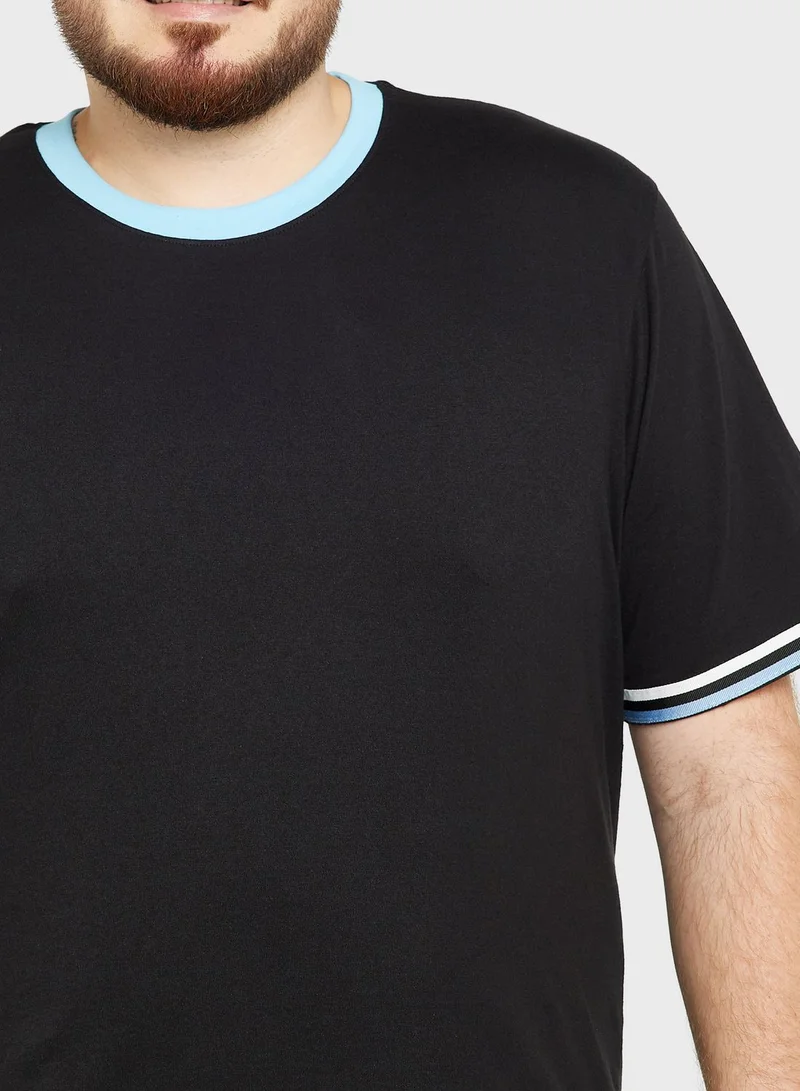 Seventy Five Plus Size Tape T Shirt