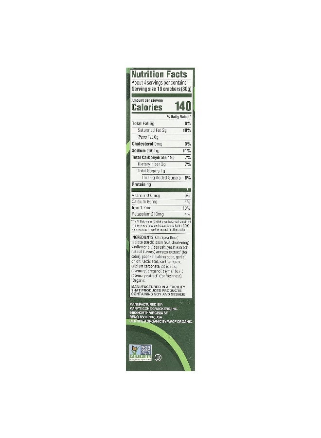 Mary's Gone Crackers Mary's Gone Crackers, Mary's Gone Cheezee™ Crackers, Plant-Based, Cheese & Herb, 4.25 oz (120 g)  - Image 2