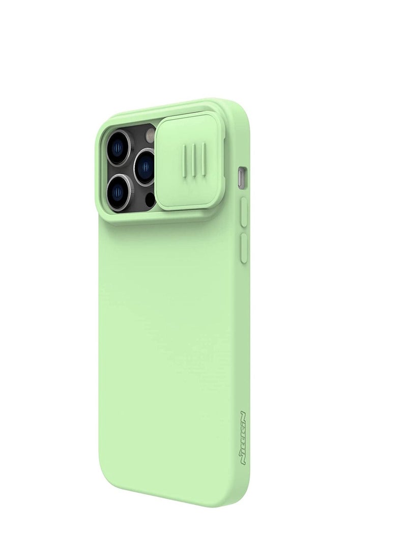 Nillkin - CamShield Silky Magnetic Silicone Case For iphone 14 Pro - Mint Green - Image 1