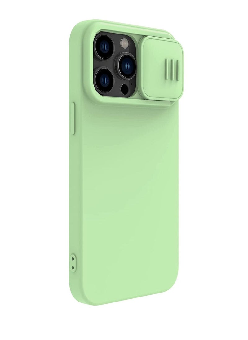 Nillkin - CamShield Silky Magnetic Silicone Case For iphone 14 Pro - Mint Green - Image 1