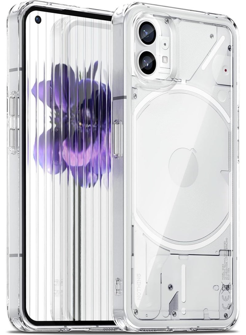 Crystal Clear Transparent Phone Case Nothing Phone 1 – Slim Ulta Thin Hard TPU Shockproof Cover, Anti-Yellowing Crystal Clear Protective Back Case with Camera Protection - Image 1