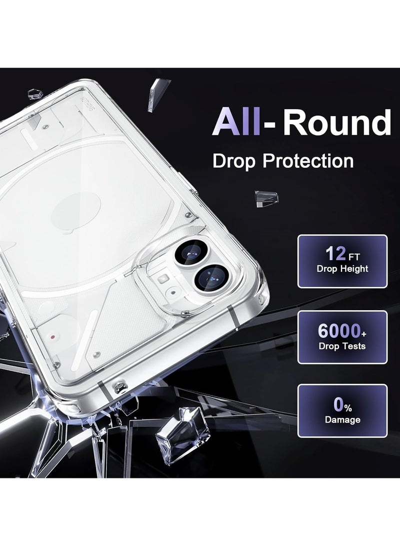 Crystal Clear Transparent Phone Case Nothing Phone 1 – Slim Ulta Thin Hard TPU Shockproof Cover, Anti-Yellowing Crystal Clear Protective Back Case with Camera Protection - Image 3