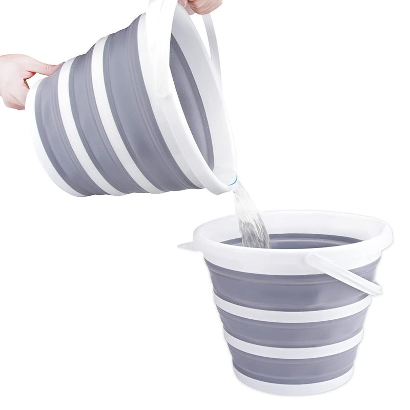 PATTAR Collapsible Foldable Silicone Circle Buckets for FishingCar WashingAll Other HomeGarden Activities Multicolour 10L - Image 3