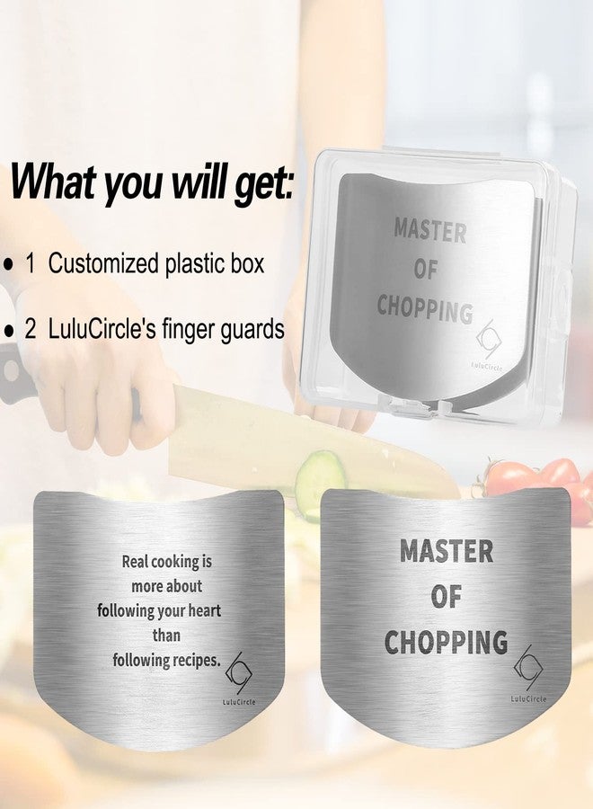 LuluCircle Finger Guards for Cutting, Stainless Steel 304 Finger Guard for Cutting Food, Finger Protectors, Finger Protector, Avoid Hurting when Slicing and Dicing, Black 2 Pieces - Image 2