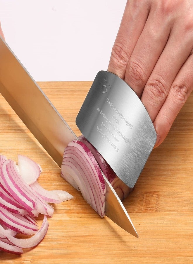 LuluCircle Finger Guards for Cutting, Stainless Steel 304 Finger Guard for Cutting Food, Finger Protectors, Finger Protector, Avoid Hurting when Slicing and Dicing, Black 2 Pieces - Image 5