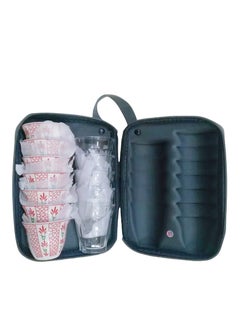 Albawadi Portable Camping Tea Bottle Bag with 12pcs Glass Cup  - Image 2
