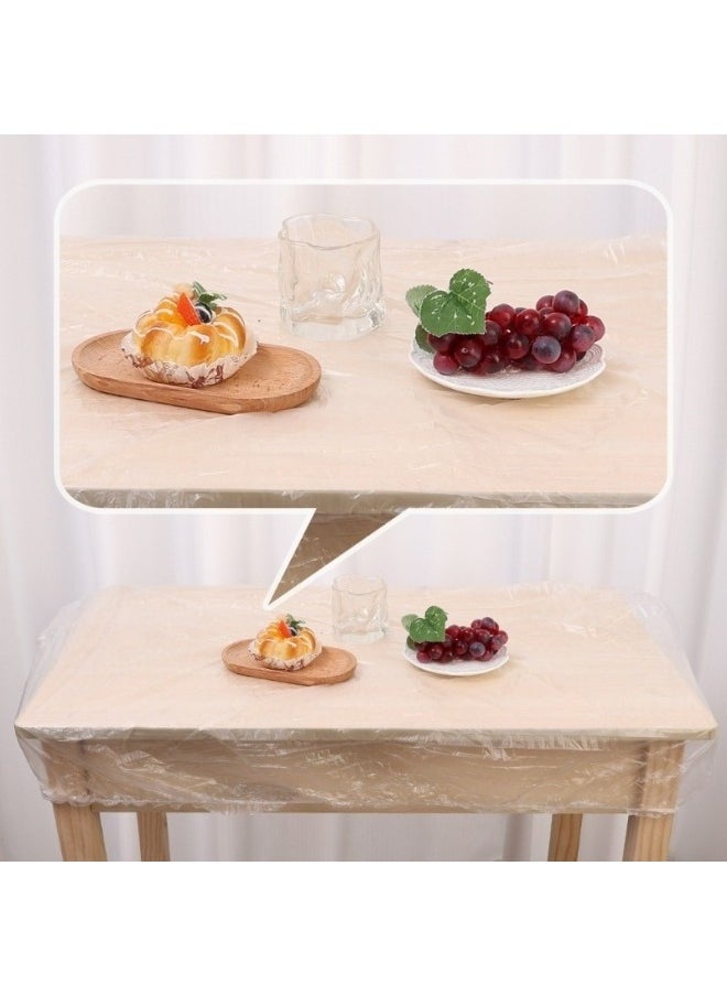 Generic 10pcs Disposable Elastic Plastic Table Cover for Table Top Oil-Proof and Anti-Dirt  - Image 3