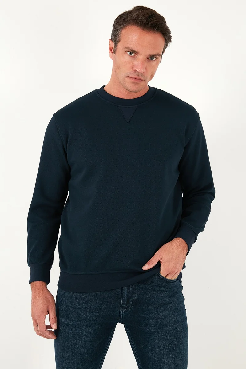 Buratti Cotton Regular Fit Crew Neck Sweat Men's Sweat 5905453