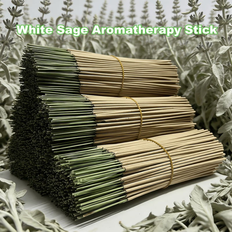 Natural White Sage Aromatherapy Stick 46 Pcs 10.04 Inch Long Clean Burning Manual Handmade Air Freshener For Gathering Reading Bedroom Bathroom Meditation - Image 5