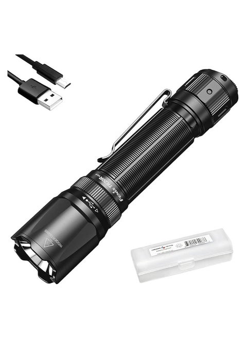 Fenix HT30R LEP Flashlight, 1640 Yards Ultra Long Throw, USB-C Rechargeable, with LumenTac Organizer