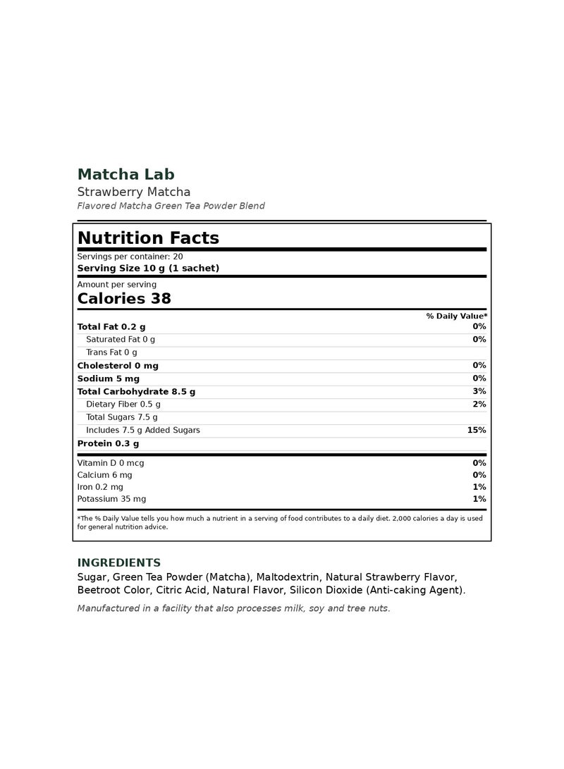 Matcha Lab Strawberry Flavored Matcha - Image 2