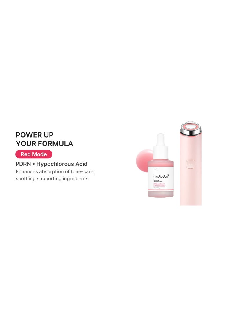 Medicube Mini Booster Pro Plus | Facial Device for Radiant, Calming, and Bouncy-Looking Skin | Red, Blue, Purple 3-Mode | Portable Korean Skincare Device, At Home Care | Pink - Image 5