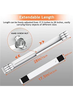 Arabest Furniture Washing Machine Dolly, Extendable Appliance Rollers Refrigerator Heavy Duty, Washing Machine Stand Wheels Fridge Appliance Dolly Movers Mobile Washer and Dryer Moving Base, White  - Image 3