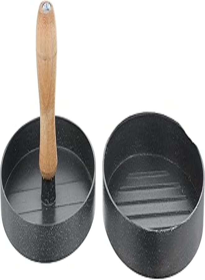 OR Burger press circular shape with wooden handle large size