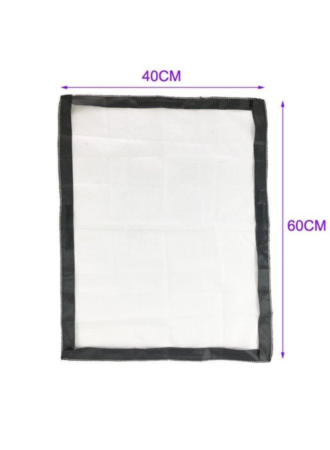Generic Soft Light Cloth Cover Photography Lampshade Live Broadcasting Accessories Lighting Cloth Professional Soft Light Box Lampshade Cloth Shading Square Shell-Body Color:Cover 40x60cm  - Image 1