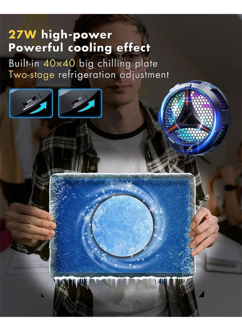 EzzySo - iPad Radiator Magnetic Tablet Cooler For iPad Surface Pro Compatible For Steam Deck Magnetic Semiconductor Heat Sink With Temperature Display Radiator Cooler For Mobile Gaming Tiktok Live Streaming - Image 1