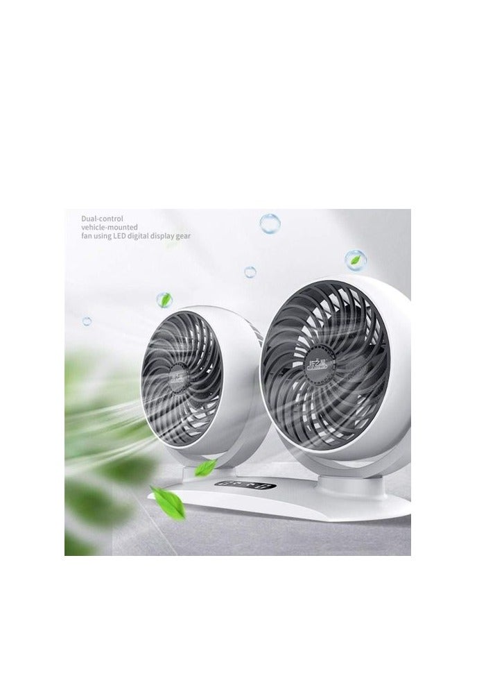 Dual 3-speed USB Car Fan - Image 2