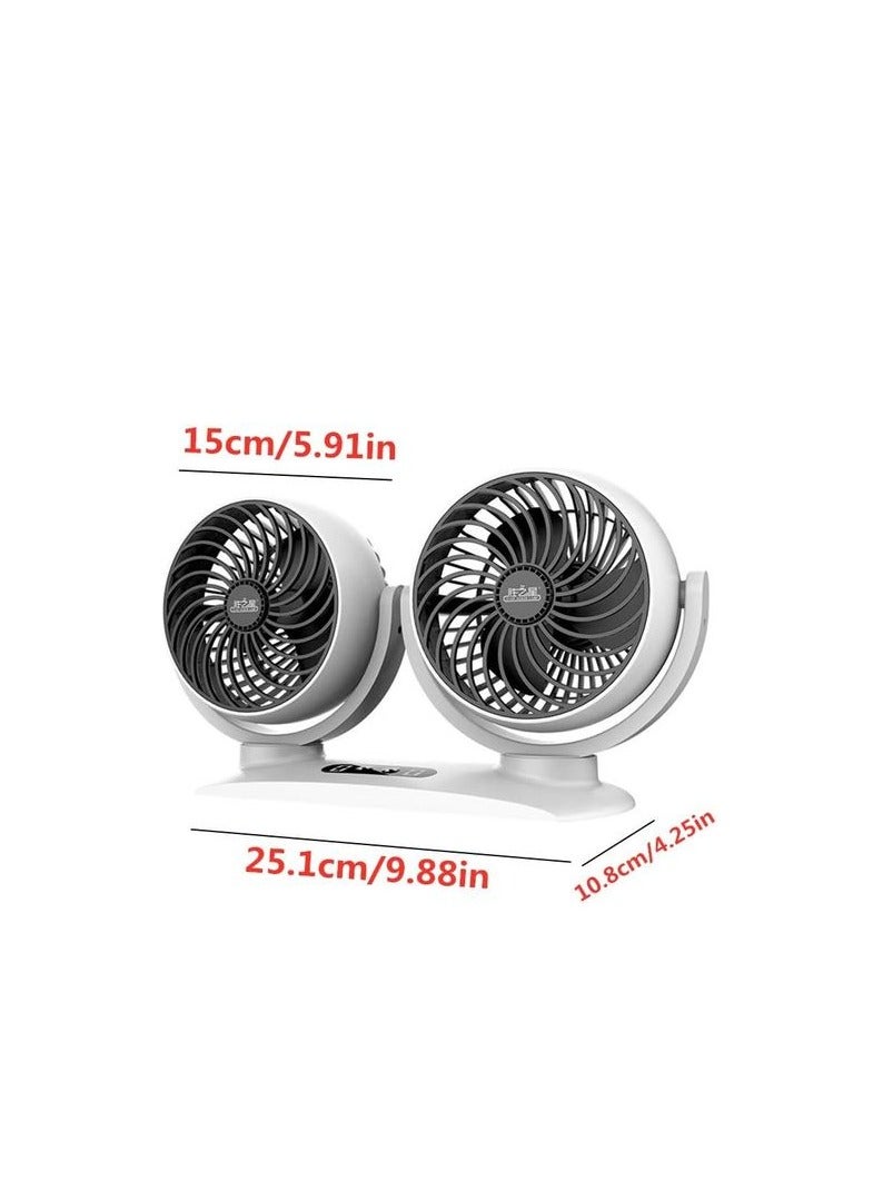 Dual 3-speed USB Car Fan - Image 4