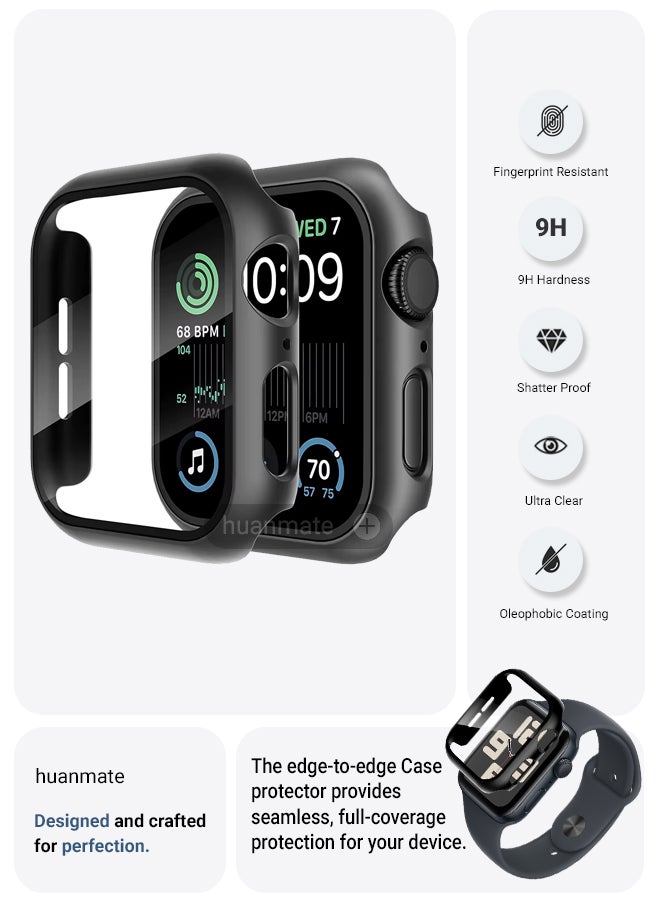 huanmate Apple Watch SE 44mm (2024) Smart Watch Case with Screen Protector – All-Round Protection, Crisp Display Clarity, Anti-Scratch & Smudge-Resistant, Durable Build, Easy Snap-On Design  - Image 2