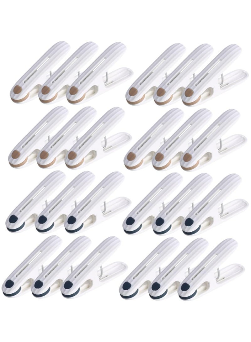SYOSI 24 PCS Plastic Clothespins Heavy Duty Laundry Clothes Pins Clips Air-Drying Clothing Pin Traceless Clothes Peg Bag Clip Food Package Clip Hanging Clothesline Windproof Hanger for Travel  - Image 1
