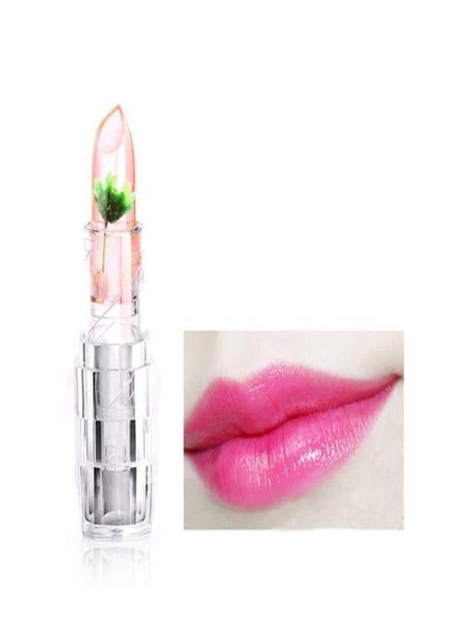 VBA Flower Jelly Color Changing Lipstick Temperature Change Moisturizer Flower Lip Stick Long Lasting Nutritious Lip Balm Magic Color Change Lip Gloss (Shade 1) - Image 2