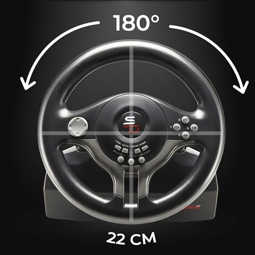 SUBSONIC- Superdrive SV250 Steering Wheel with pedals and gearshift paddles Racing Wheel for Nintendo Switch 2 - Switch - PS4 - Xbox Series X/S, Xbox One and PC - Image 3