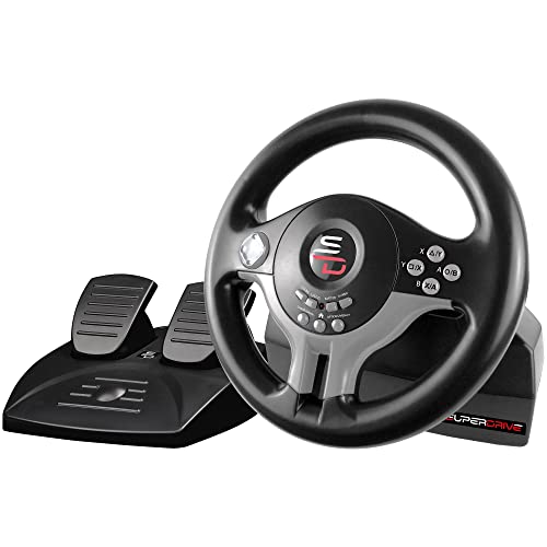 SUBSONIC- Superdrive SV250 Steering Wheel with pedals and gearshift paddles Racing Wheel for Nintendo Switch 2 - Switch - PS4 - Xbox Series X/S, Xbox One and PC - Image 1