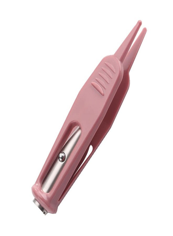 GSHLLO 2 Pcs Infant Nose Cleaning Tweezers Round-Head Baby Booger Clips Nose Ear Cleaning Pliers Nose Booger Nippers with LED Light - Image 1