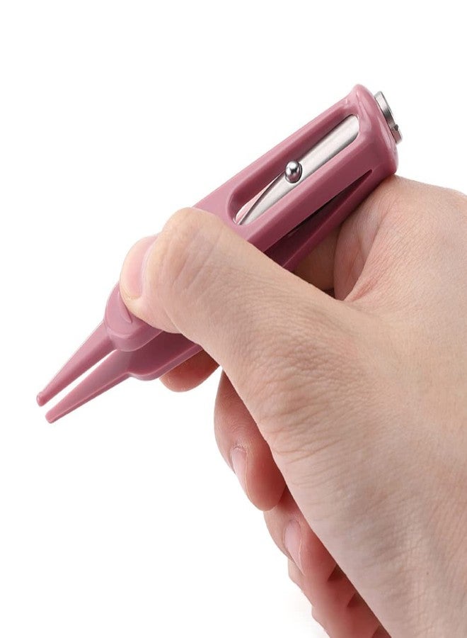 GSHLLO 2 Pcs Infant Nose Cleaning Tweezers Round-Head Baby Booger Clips Nose Ear Cleaning Pliers Nose Booger Nippers with LED Light - Image 3