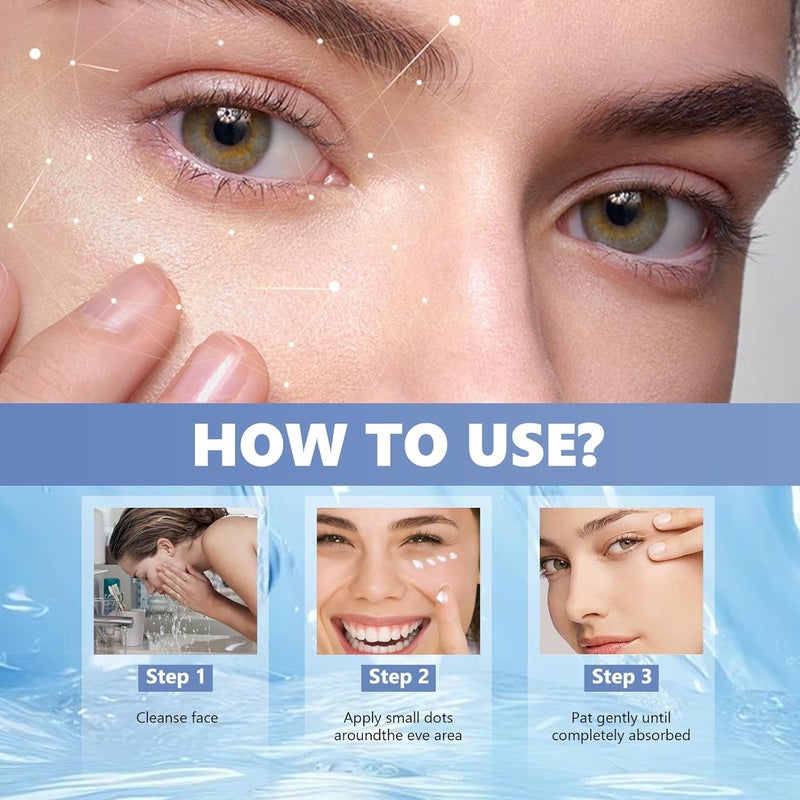 GROEI Retinol Eye Cream for Dark Circles Wrinkles Night Care Eye Cream with Collagen Hyaluronic Acid Effective in 34 Weeks to Fight Against Aging Reduce Puffiness and Bags All Skin Types - Image 4