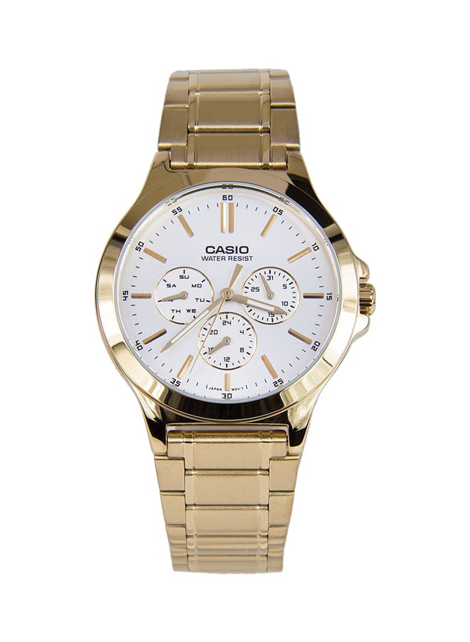 CASIO Men Water Resistant Analog Watch- MTP-V300G-7AUDF - 47 mm - Gold - Image 1