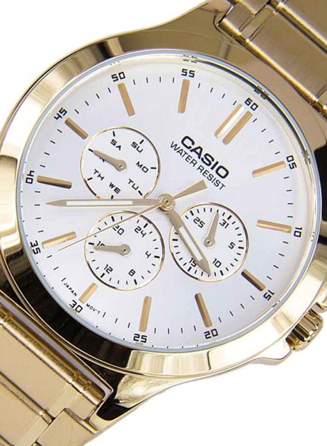 CASIO Men Water Resistant Analog Watch- MTP-V300G-7AUDF - 47 mm - Gold - Image 4