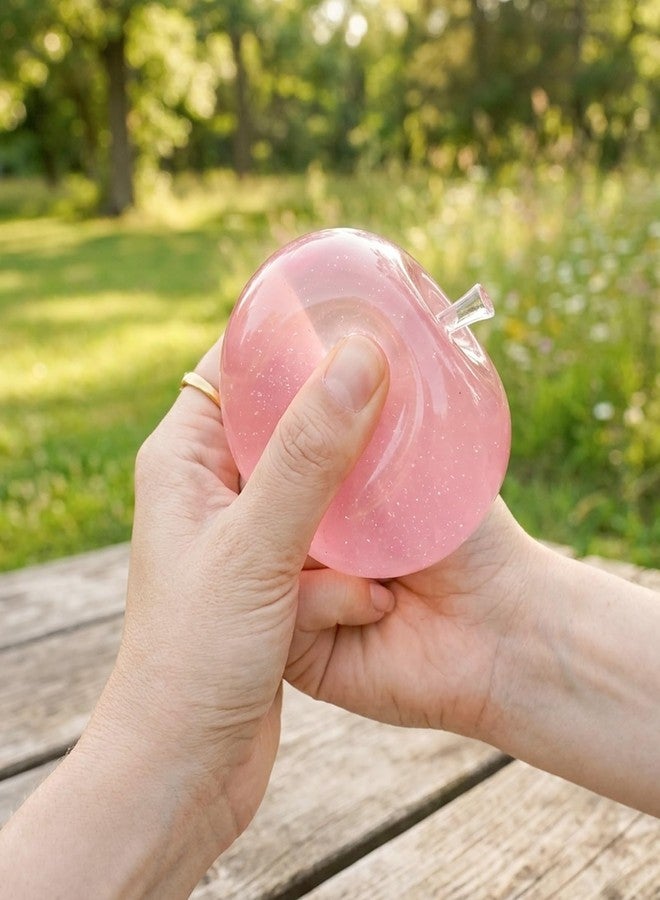 piercing Apple Squishy, Taba Squishy Toy, Dumpling Squishy Blind Box for Focus, One Piece Portable Toy, Daily Use (Pink) - Image 4