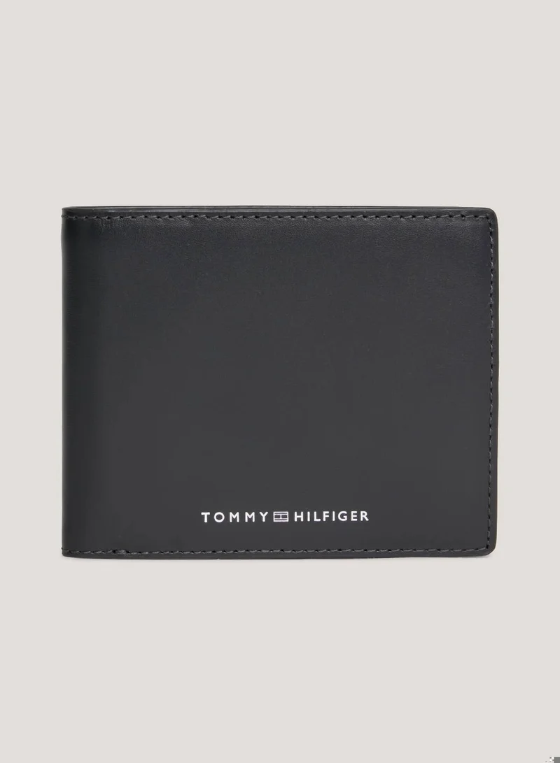 TOMMY HILFIGER Men's Leather Coin And Credit Card Wallet -  Leather, Black
