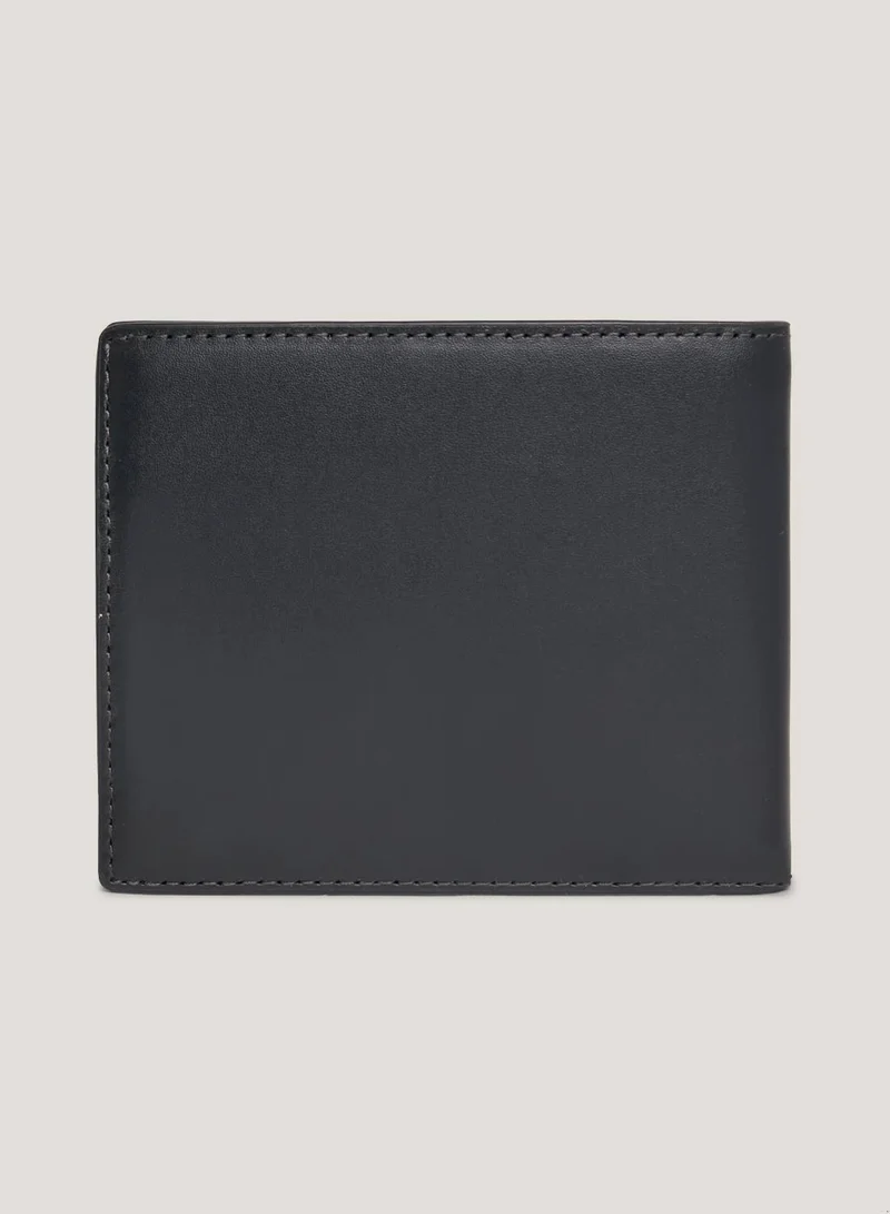 TOMMY HILFIGER Men's Leather Coin And Credit Card Wallet -  Leather, Black