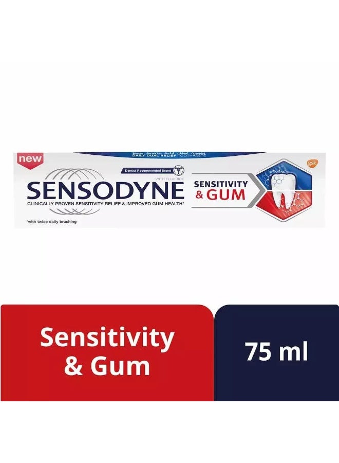 Sensodyne Sensitivity and Gum toothpaste, Repair and Protect, 75ml - Image 3