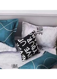 MOON HOME King/Queen/Single size Soft and Breathable Microfiber Hypoallergenic Beautiful Design Duvet Cover Set ,set includes 1 Comforter Cover, 1 Fitted Bedsheet, 4 Pillowcases  - Image 3