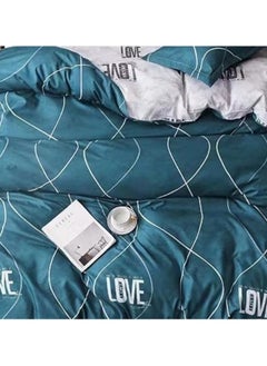 MOON HOME King/Queen/Single size Soft and Breathable Microfiber Hypoallergenic Beautiful Design Duvet Cover Set ,set includes 1 Comforter Cover, 1 Fitted Bedsheet, 4 Pillowcases  - Image 2