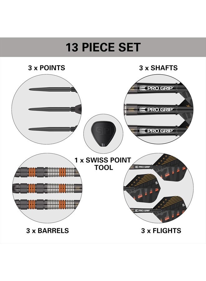 Target Darts Raymond Van Barneveld RVB 80 Black G2 21G 80% Tungsten Swiss Point Steel Tip Darts Set - Image 5