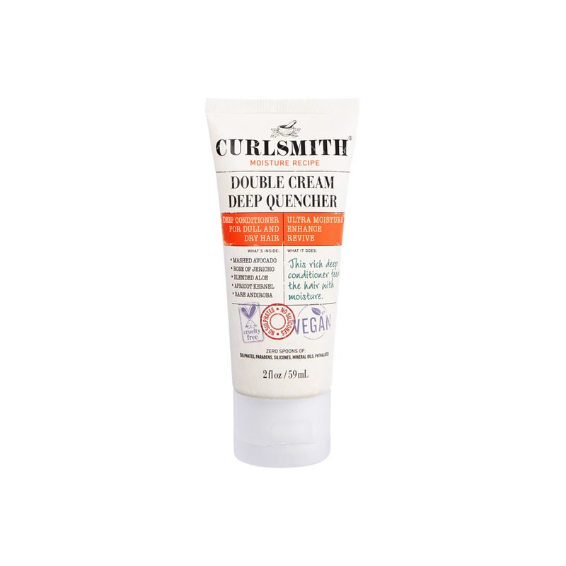 CURLSMITH CURLSMITH  Double Cream Deep Quencher  Vegan Moisturising Deep Conditioner for Ultra Dry Wavy Curly or Coily Hair 2oz