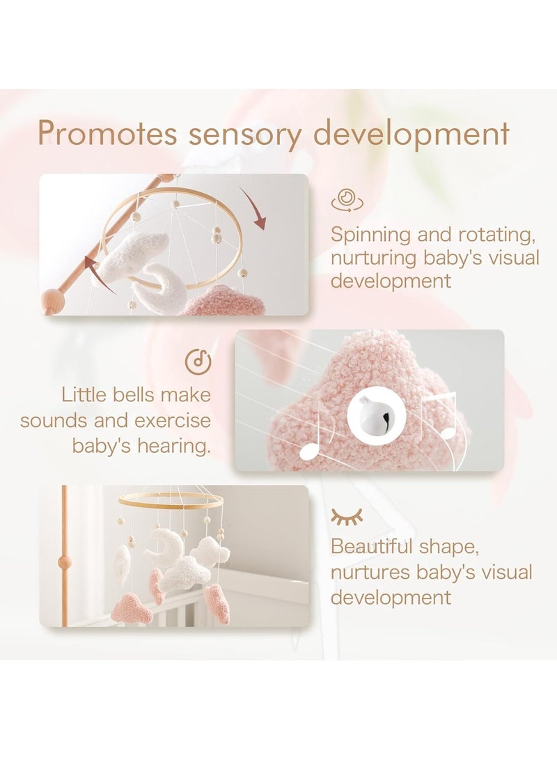 general Baby crib mobile, boys and girls crib mobile, plush velvet, baby mobile baby room decoration, mobile Moses crib, baby room, newborn toys - Image 4