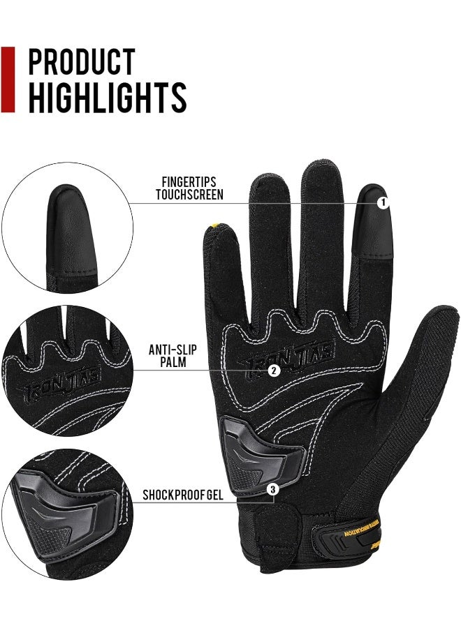BORLENI قفازات دراجة نارية للرجال والنساء قابلة للتنفس مضادة للصدمات مضادة للانزلاق مضادة للتآكل حماية شاشة اللمس قفازات رياضية - Image 2