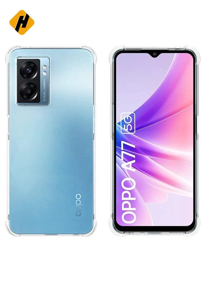 HuHa Case for OPPO A57 5G / OPPO A77 5G Clear Case Cover Soft Flexible Transparent Silicone TPU Back Cover Full Camera Protection with Shockproof Bumper Corner  - Image 2