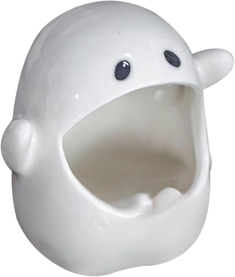 Creative Ghost Ceramic Ashtray Compact Desktop Ash Holder Home Decoration Gift For Men - Image 2