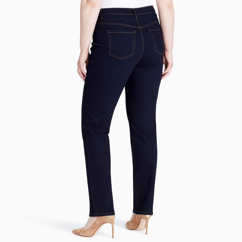 Gloria Vanderbilt womens Amanda Classic High Rise Tapered Jean, Rinse Noir, 16 Plus Short - Image 3